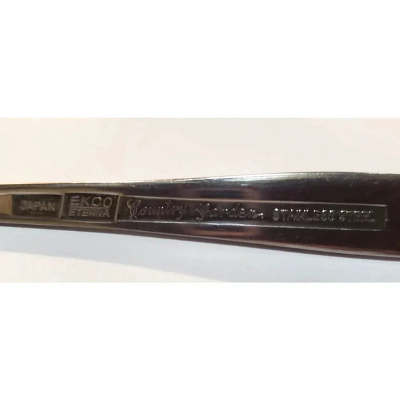 Vintage Ekco Eterna Country Garden Stainless Steel Long Handle Teaspoon Spoon - Picture 2 of 2